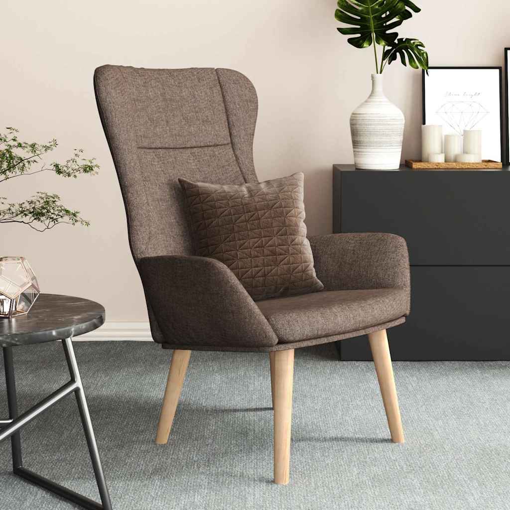 vidaXL Sillón de relax de tela gris taupe