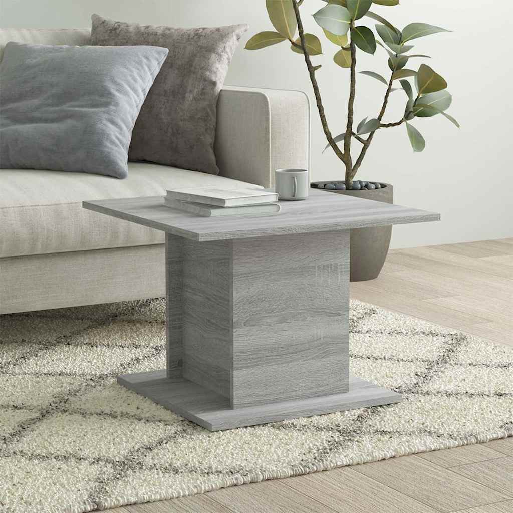 vidaXL Mesa de centro madera de ingeniería gris Sonoma 55,5x55,5x40 cm