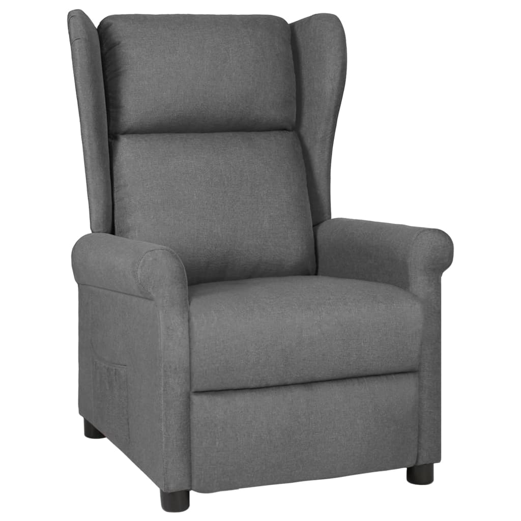 vidaXL Sillón reclinable de tela gris claro