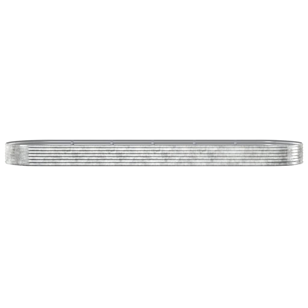 vidaXL Jardinera arriate acero galvanizado plata 523x140x36 cm (3)