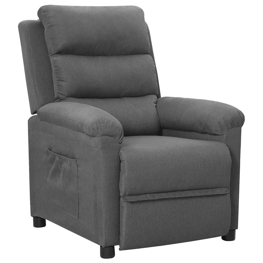 vidaXL Sillón reclinable de tela gris claro