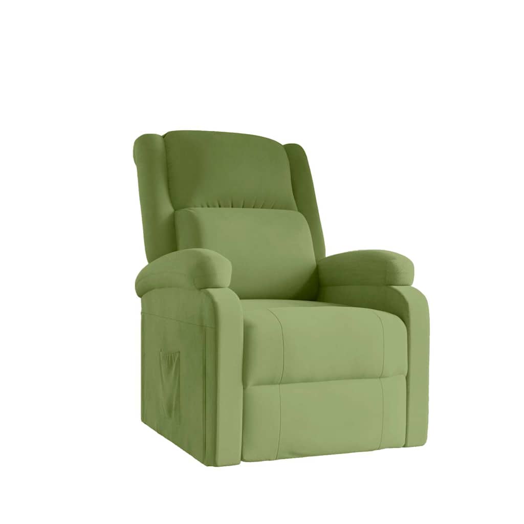 vidaXL Sillón reclinable de terciopelo verde claro