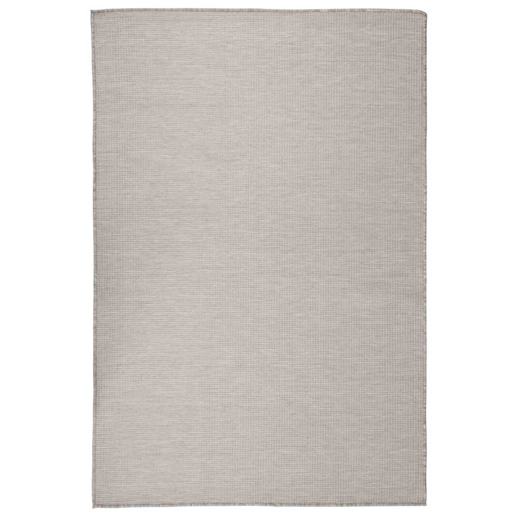 vidaXL Alfombra de exterior de tejido plano gris claro 120x170 cm