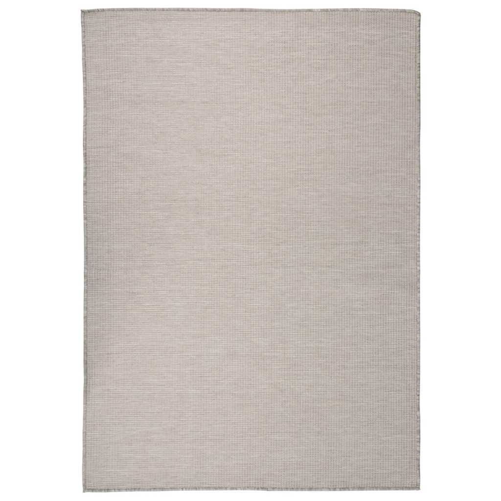 vidaXL Alfombra de exterior de tejido plano gris claro 140x200 cm