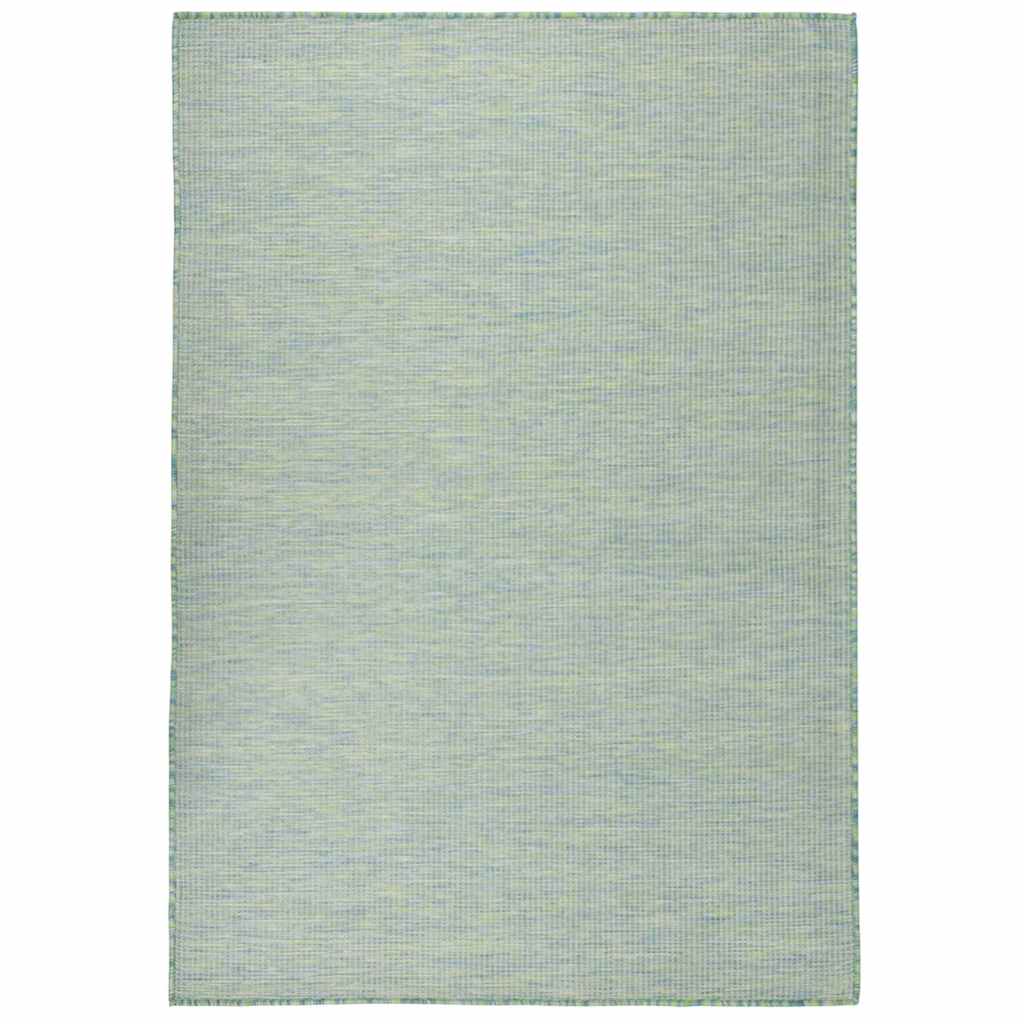 vidaXL Alfombra de exterior de tejido plano turquesa 160x230 cm