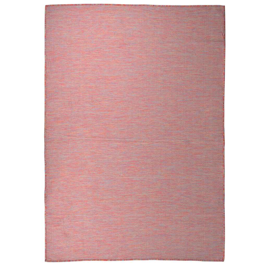 vidaXL Alfombra de exterior de tejido plano rojo 160x230 cm