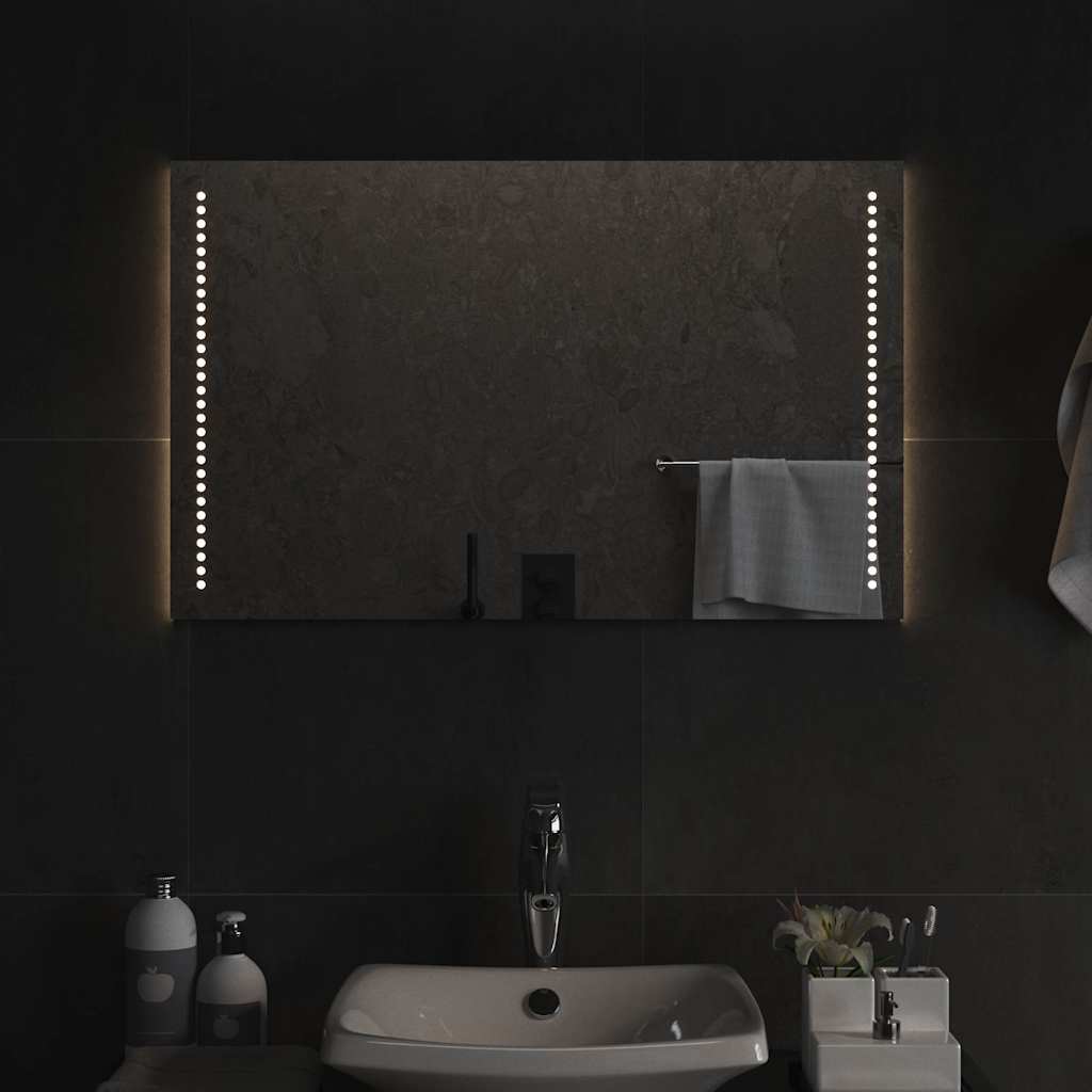 vidaXL Espejo de baño con LED 80x50 cm
