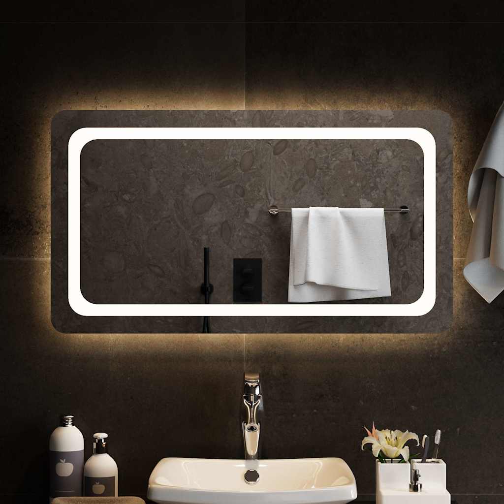 vidaXL Espejo de baño con LED 90x50 cm
