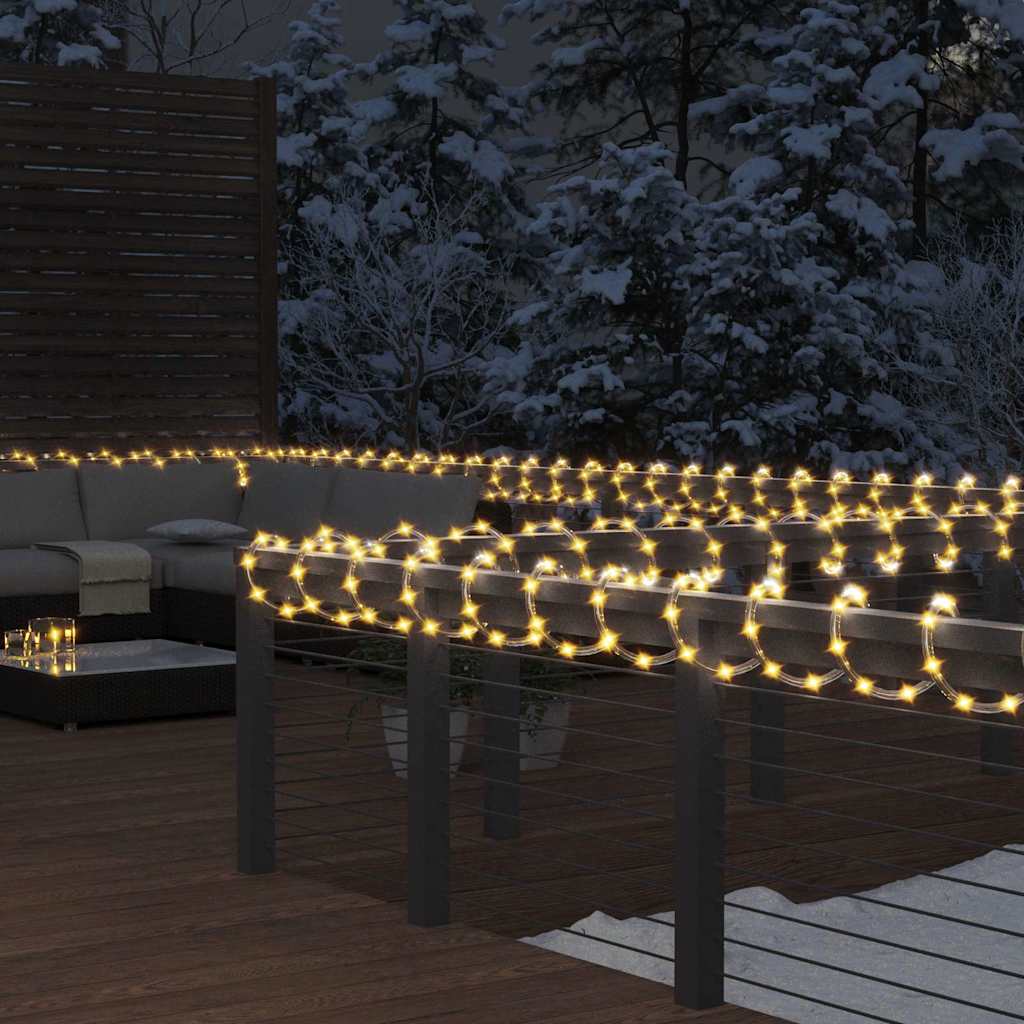 vidaXL Tira de luces con 1200 LED blanco cálido PVC 50 m