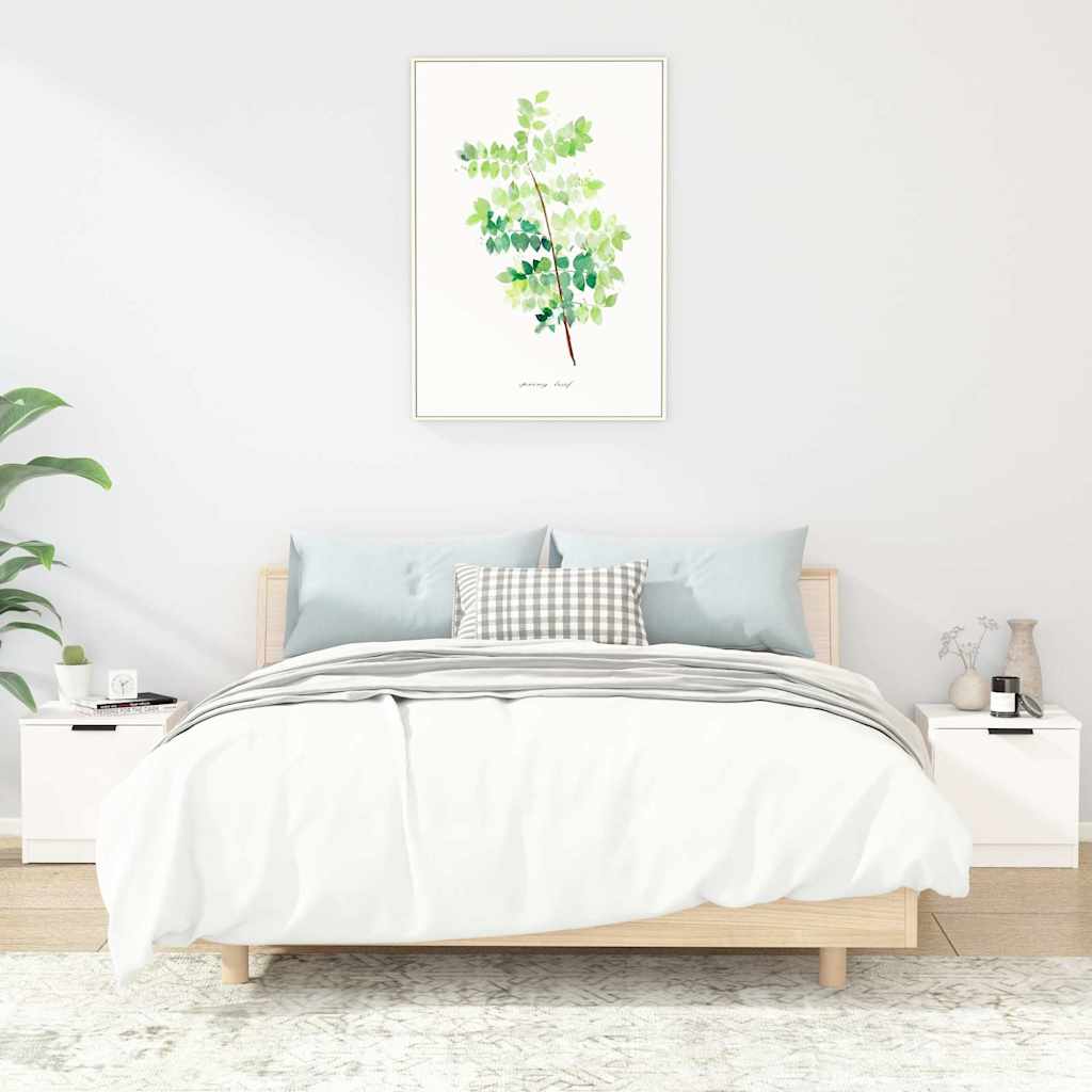 vidaXL Mesitas de noche 2 unidades color blanco 40x39x40 cm