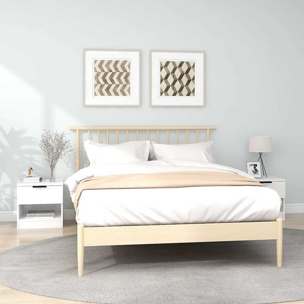 vidaXL Mesitas de noche 2 uds madera contrachapada color blanco