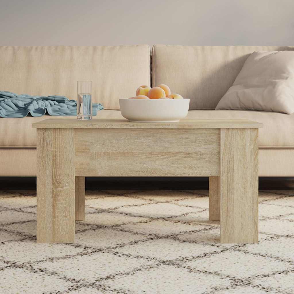 vidaXL Mesa de centro madera de ingeniería roble Sonoma 79x49x41 cm