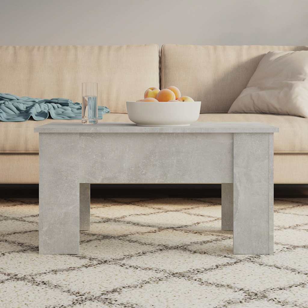 vidaXL Mesa de centro madera de ingeniería gris hormigón 79x49x41 cm