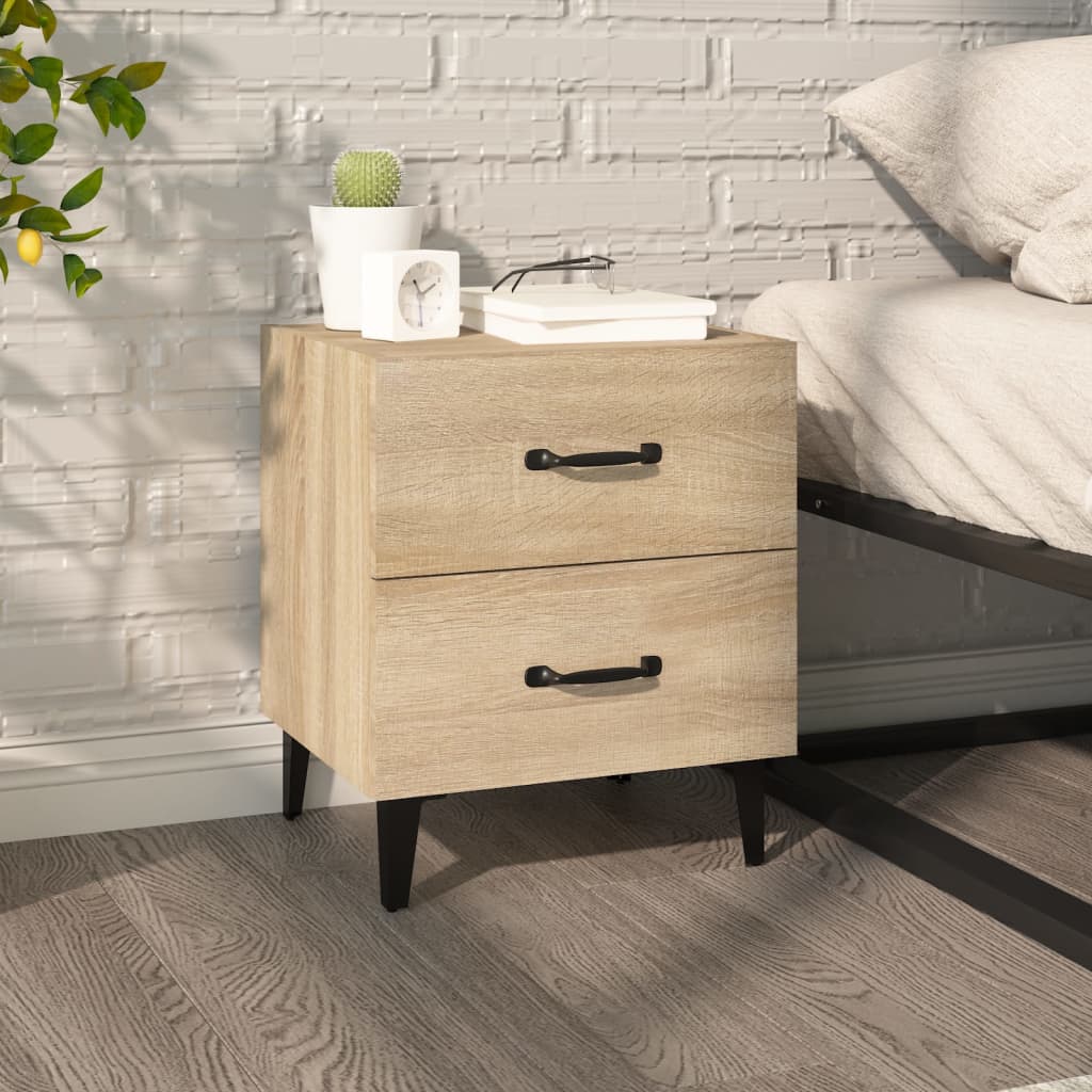 vidaXL Mesita de noche color roble Sonoma 40x35x47,5 cm
