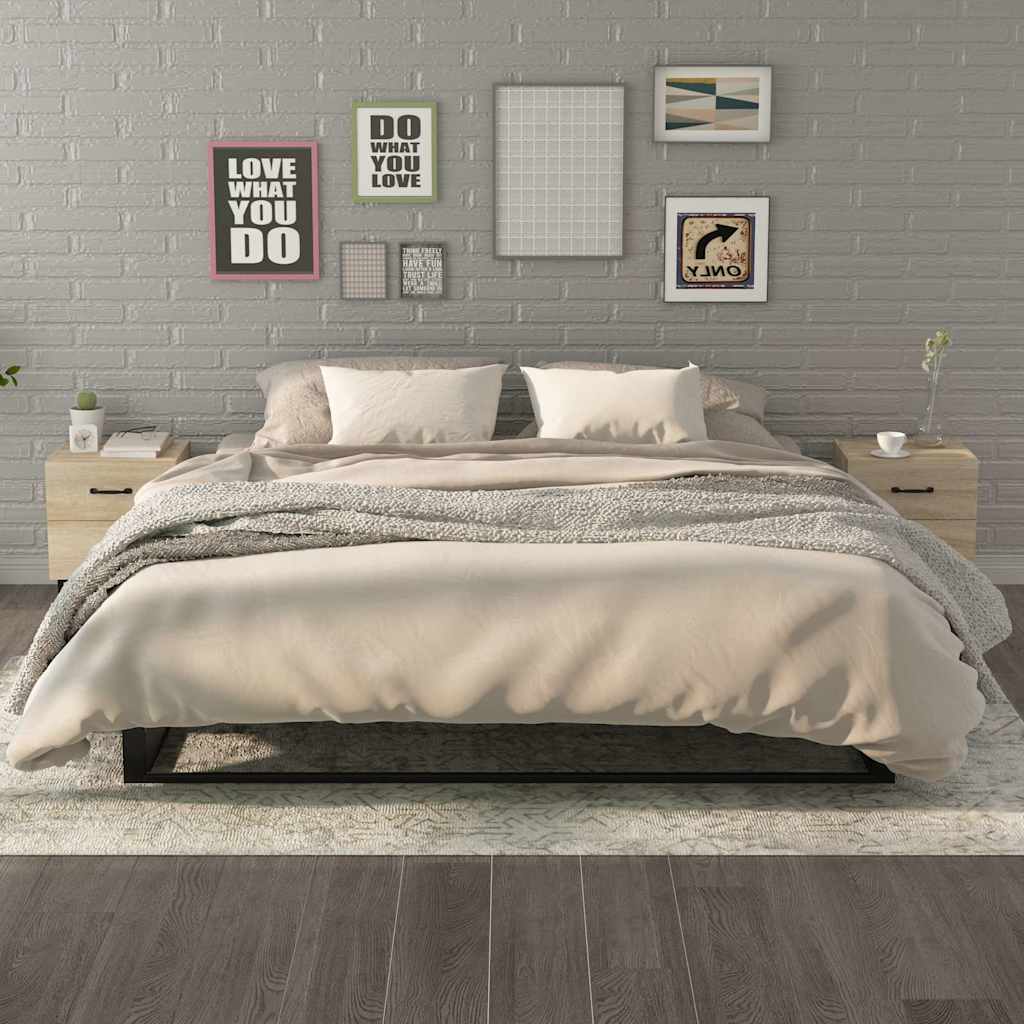 vidaXL Mesitas de noche 2 unidades color roble Sonoma 40x35x47,5 cm