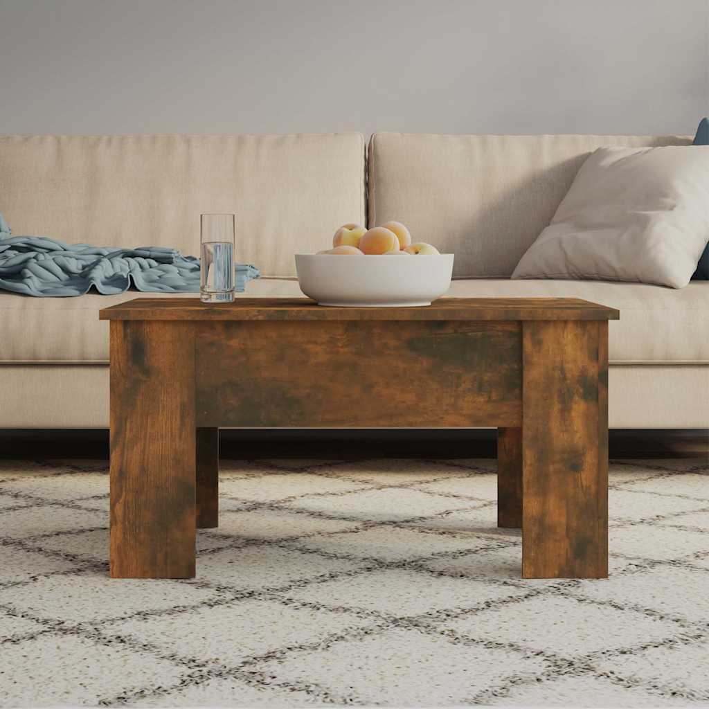 vidaXL Mesa de centro madera de ingeniería roble ahumado 79x49x41 cm