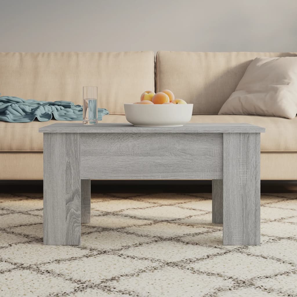 vidaXL Mesa de centro madera de ingeniería gris Sonoma 79x49x41 cm