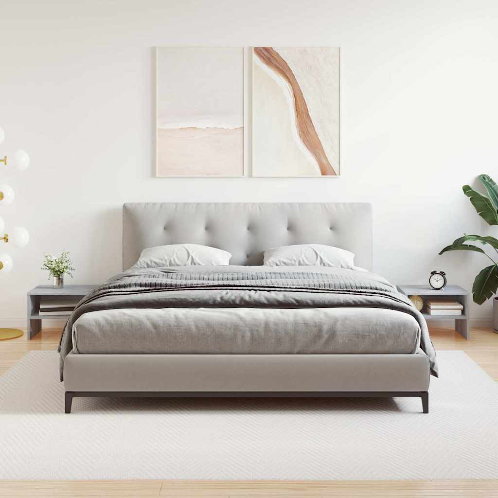 vidaXL Mesitas de noche 2 uds contrachapada gris Sonoma 40x30x30 cm