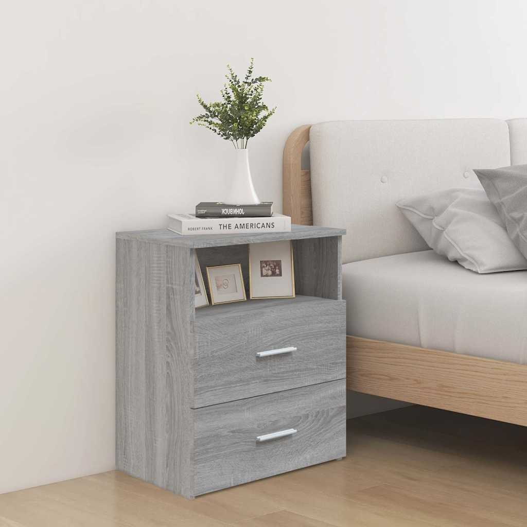 vidaXL Mesitas de noche 2 unidades gris sonoma 50x32x60 cm