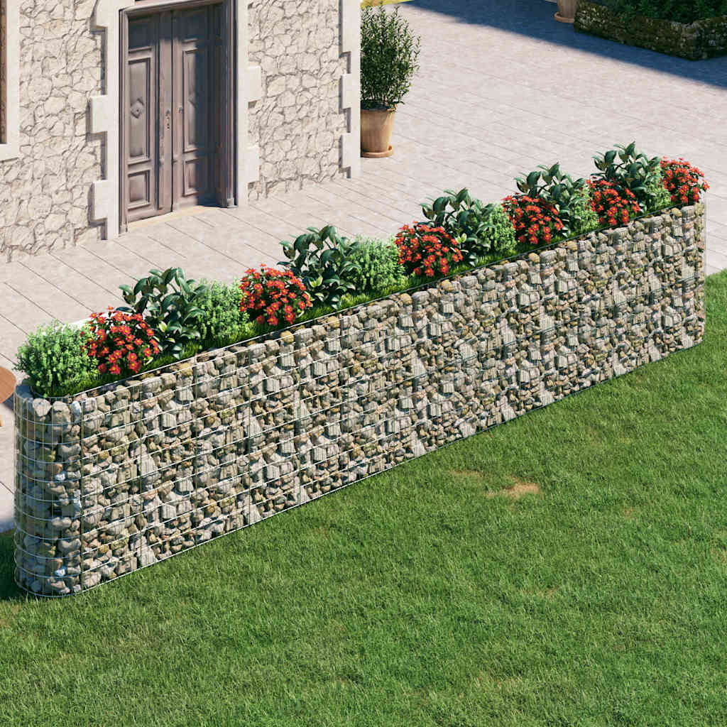 vidaXL Arriate de gaviones de hierro galvanizado 540x50x100 cm