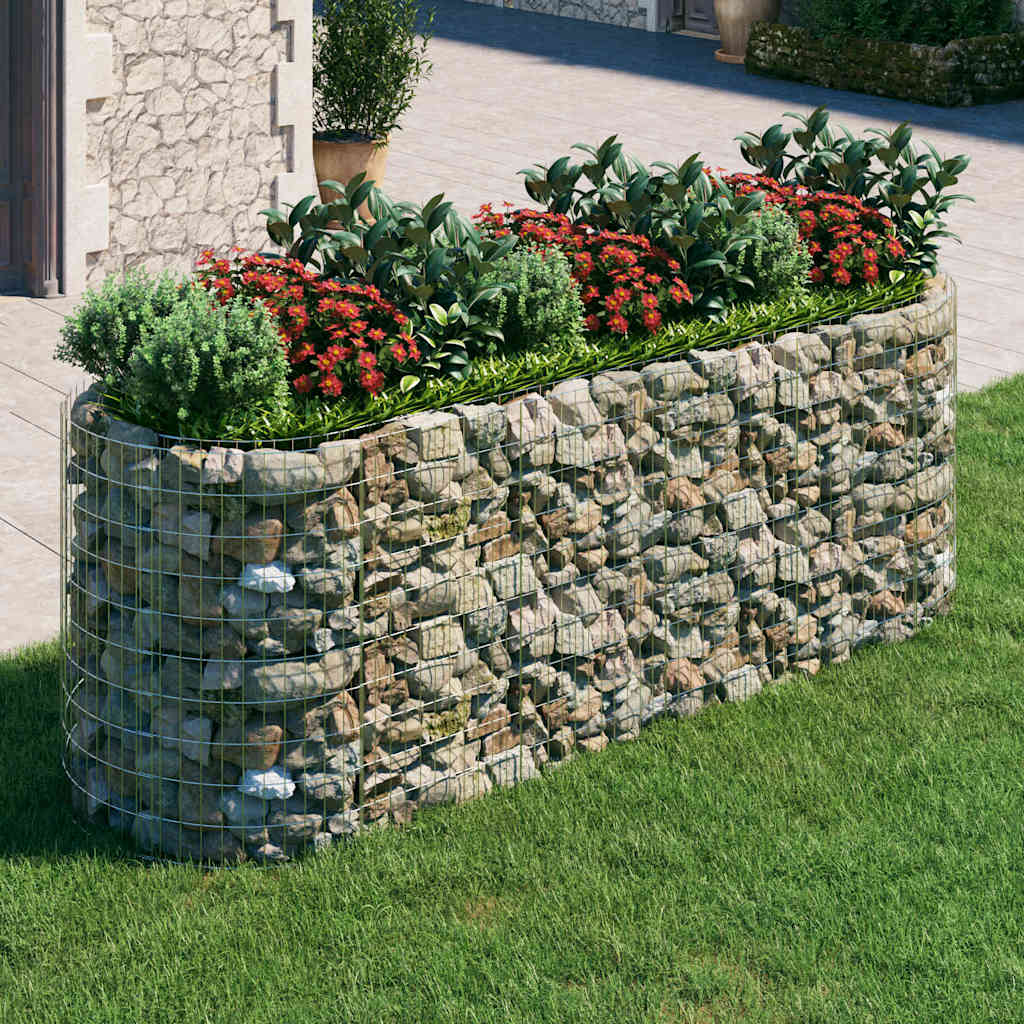 vidaXL Arriate de gaviones de hierro galvanizado 300x100x100 cm