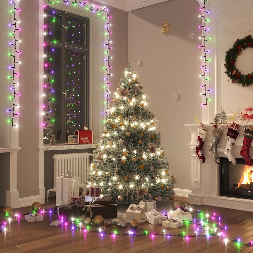 vidaXL Tira de luces compacta con 3000 LED PVC pastel multicolor 65 m