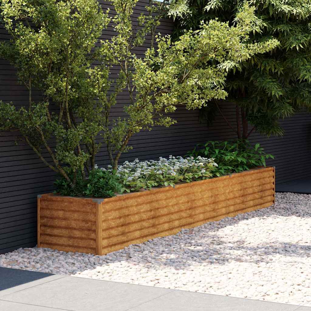 vidaXL Jardinera elevada 291x50x36 cm de acero corten