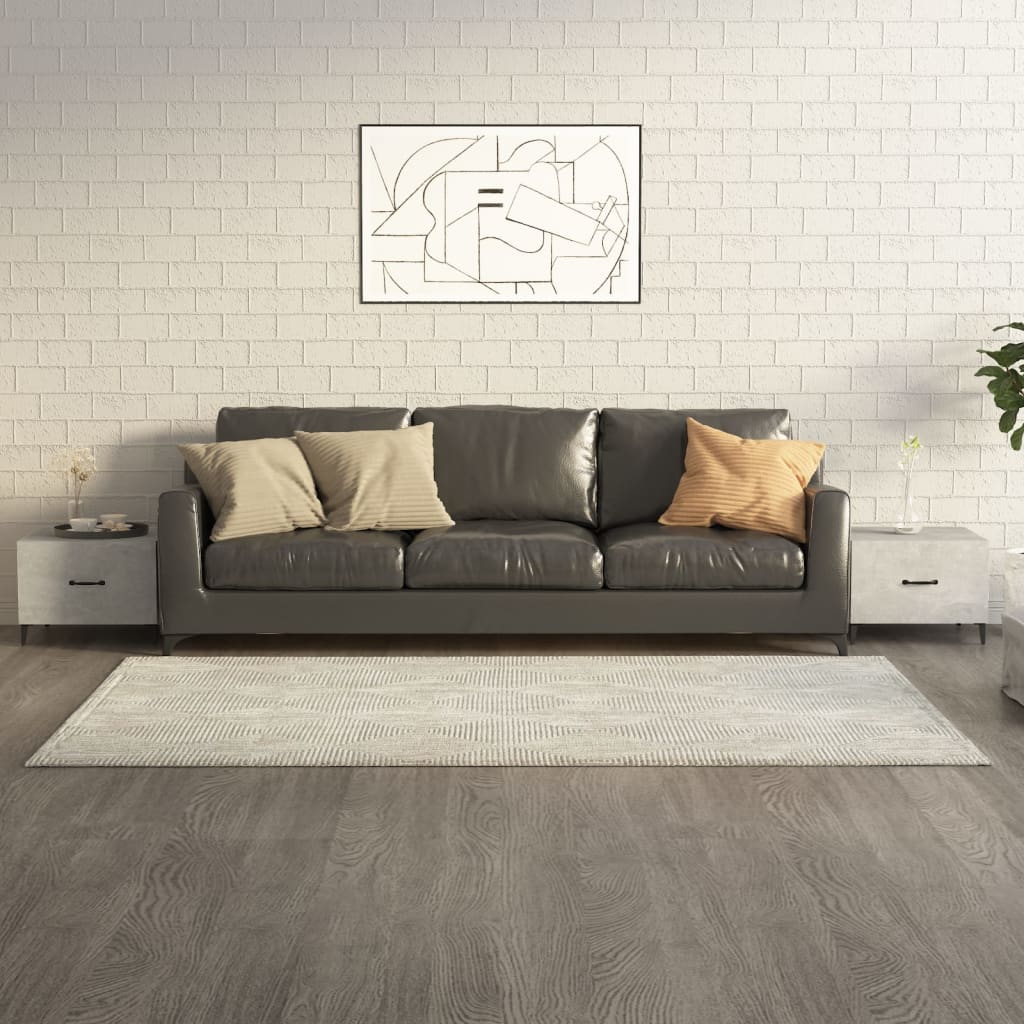 vidaXL Mesa de centro patas de metal 2 uds gris hormigón 50x50x40 cm
