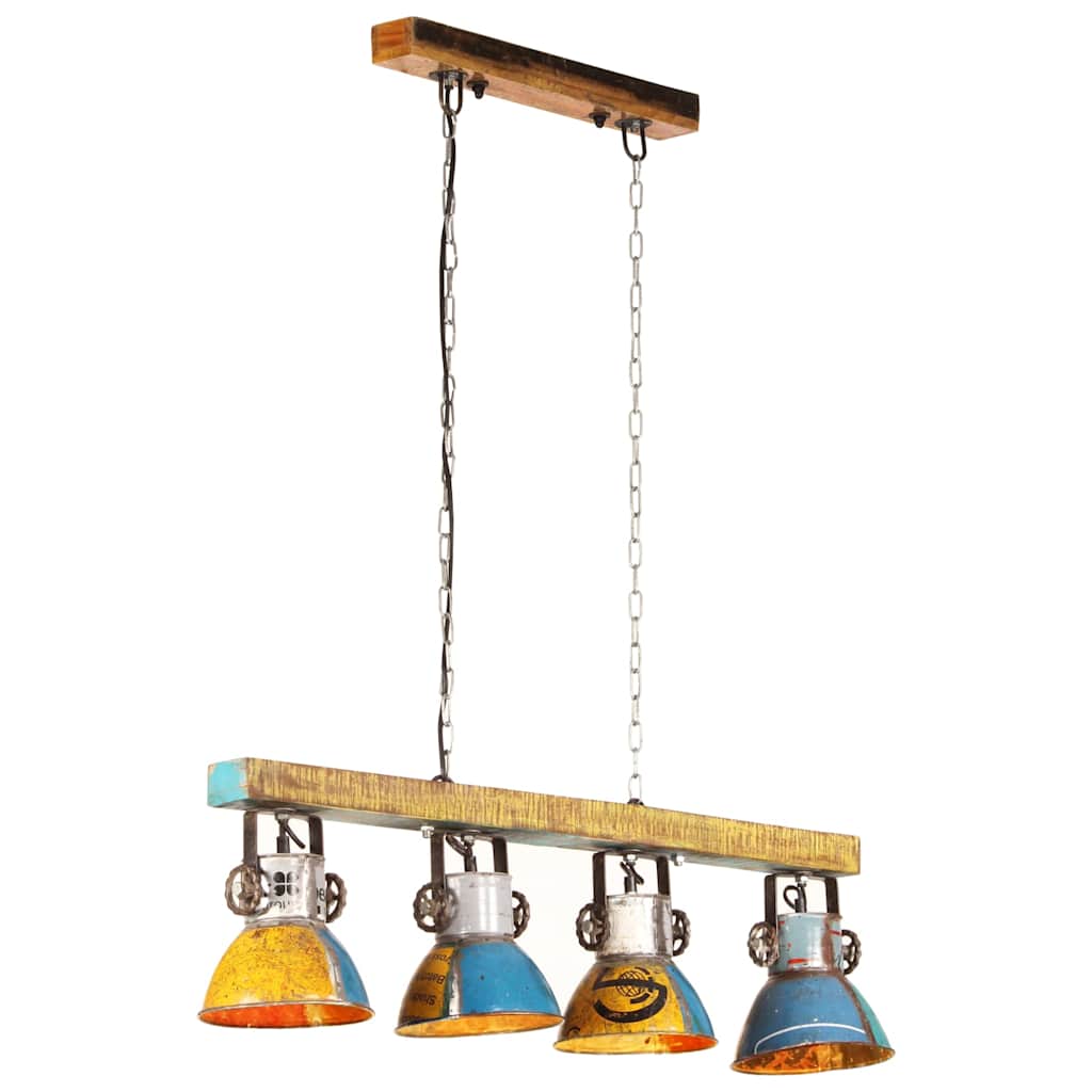 vidaXL Lámpara de techo industrial multicolor 25 W E27 111 cm