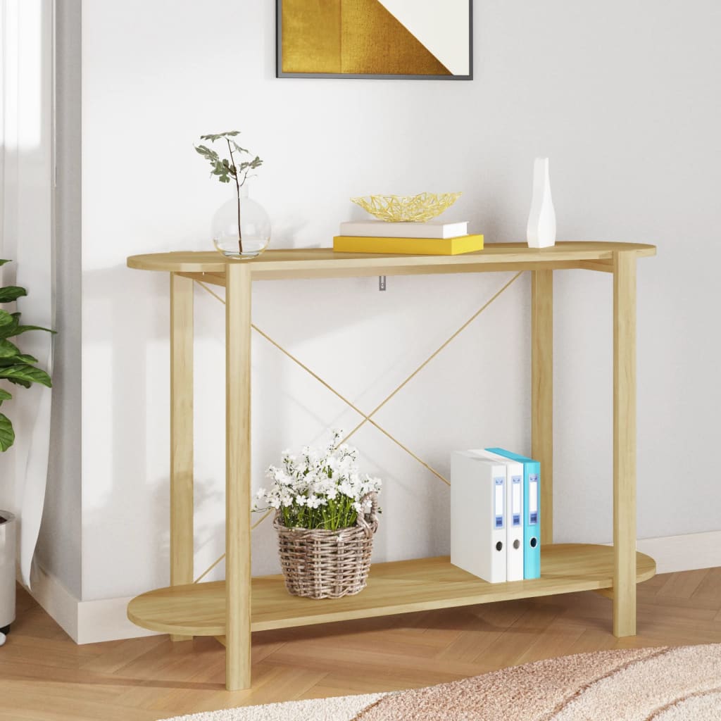 vidaXL Mesa consola de madera contrachapada 110x38x75 cm