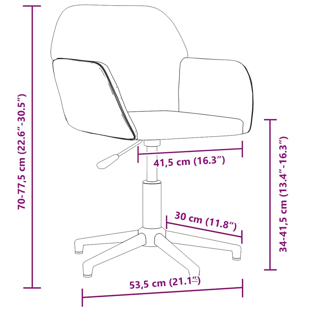 vidaXL Silla de oficina giratoria de tela gris claro (9)