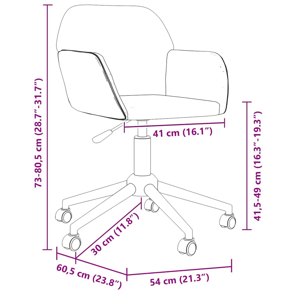vidaXL Silla de oficina giratoria de tela gris claro (9)