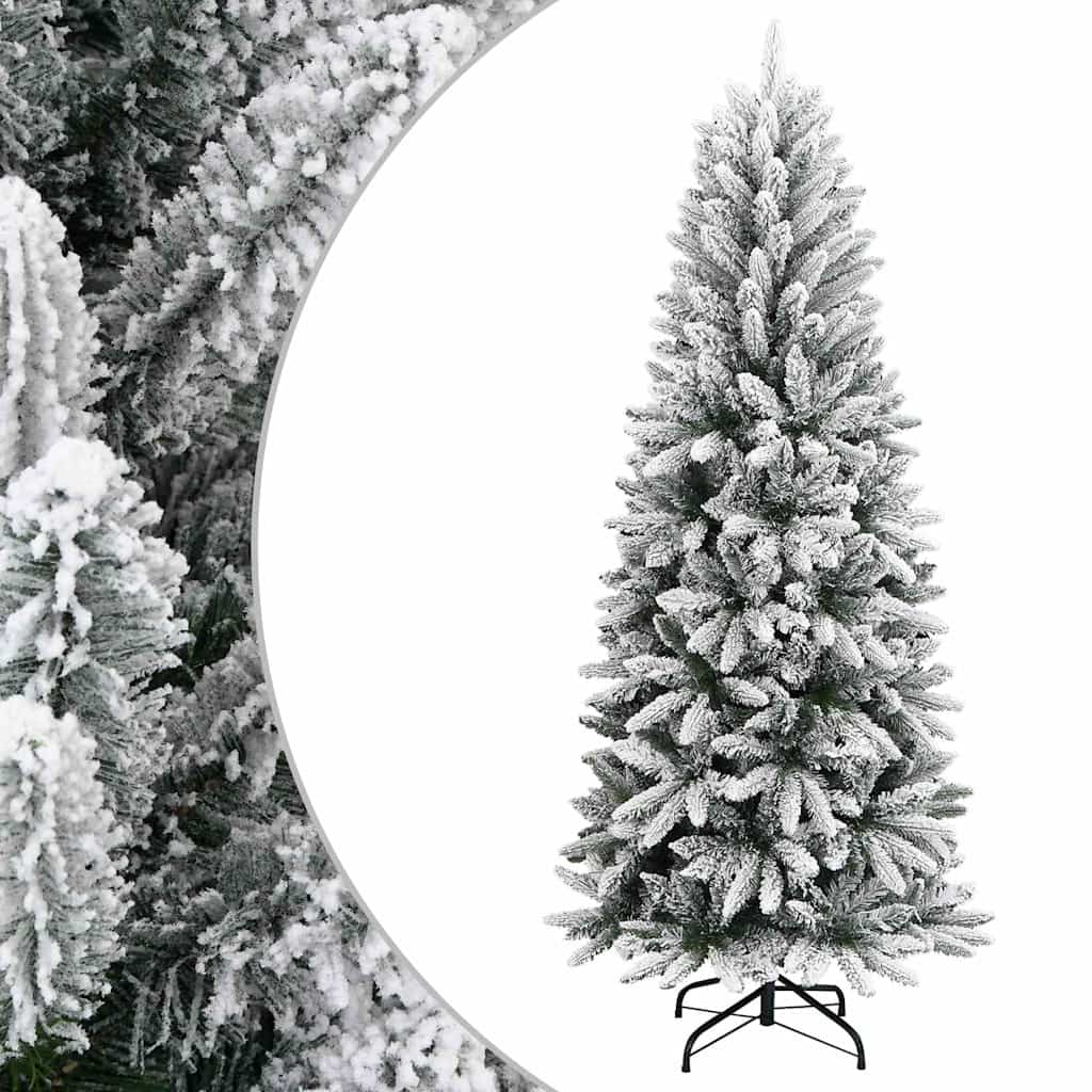 vidaXL Árboles de Navidad Blanco Cálido PVC, plástico, acero y PE
