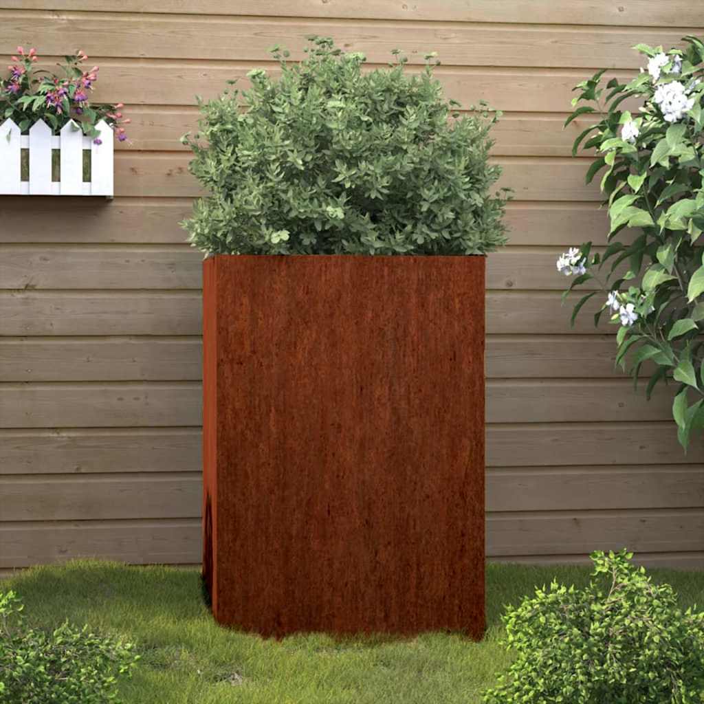 vidaXL Jardinera de acero corten 52x48x75 cm