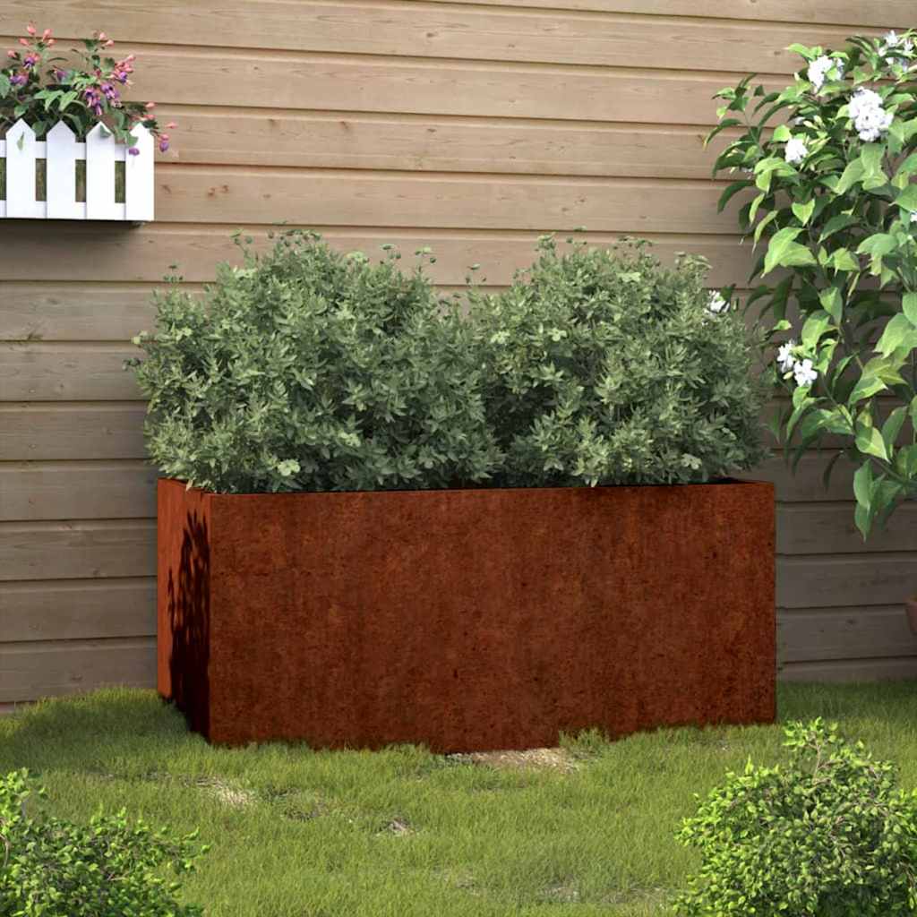 vidaXL Jardinera de acero corten 62x40x39 cm