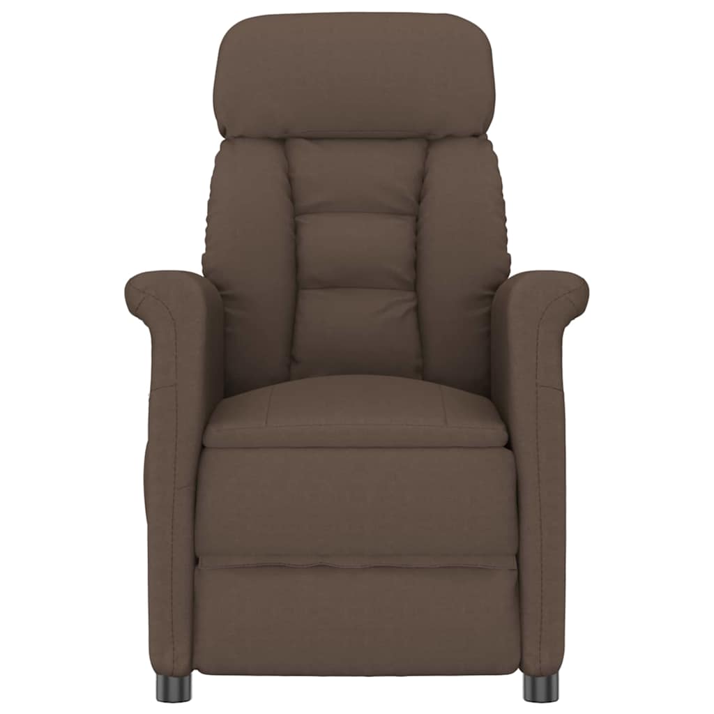 vidaXL Silla de masaje Marrón 96.5 x 70.5 x 95 cm Microfibra (3)