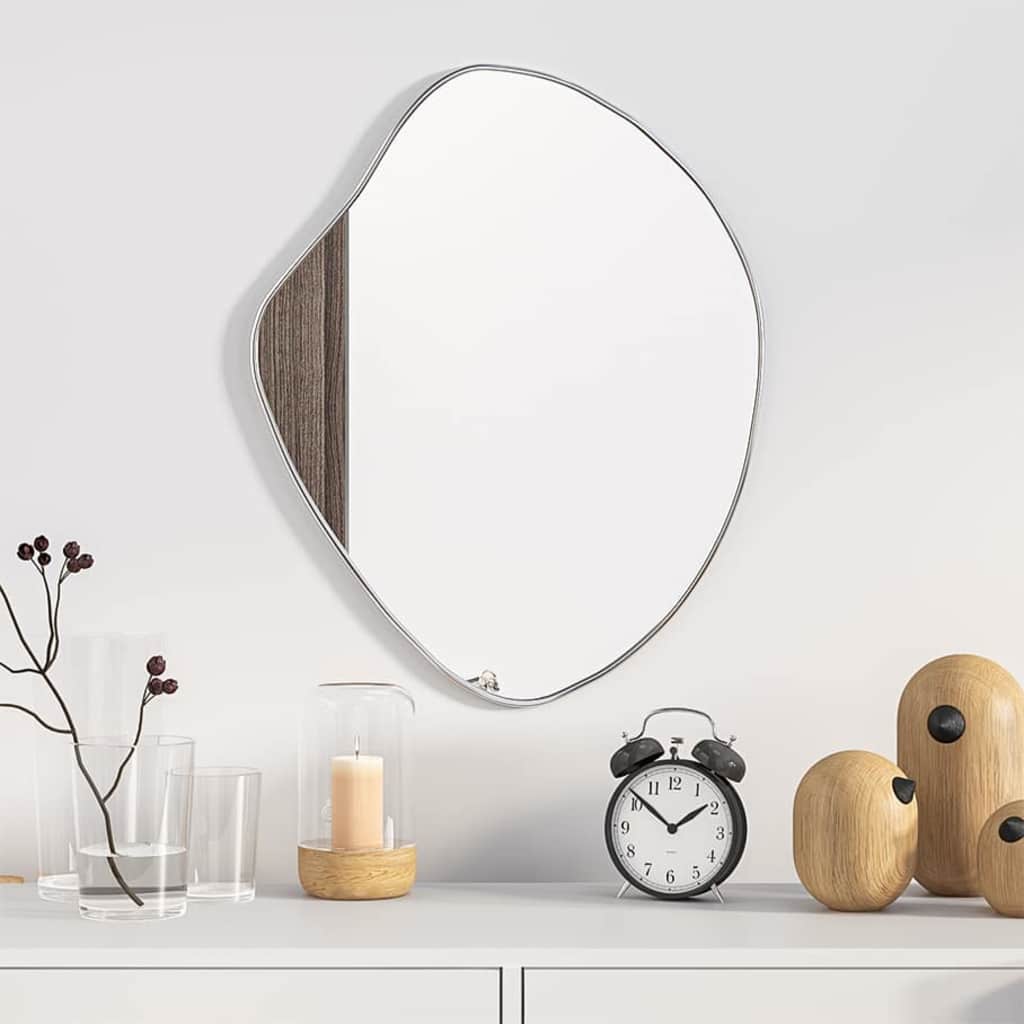 vidaXL Espejo de pared plateado 50x40 cm