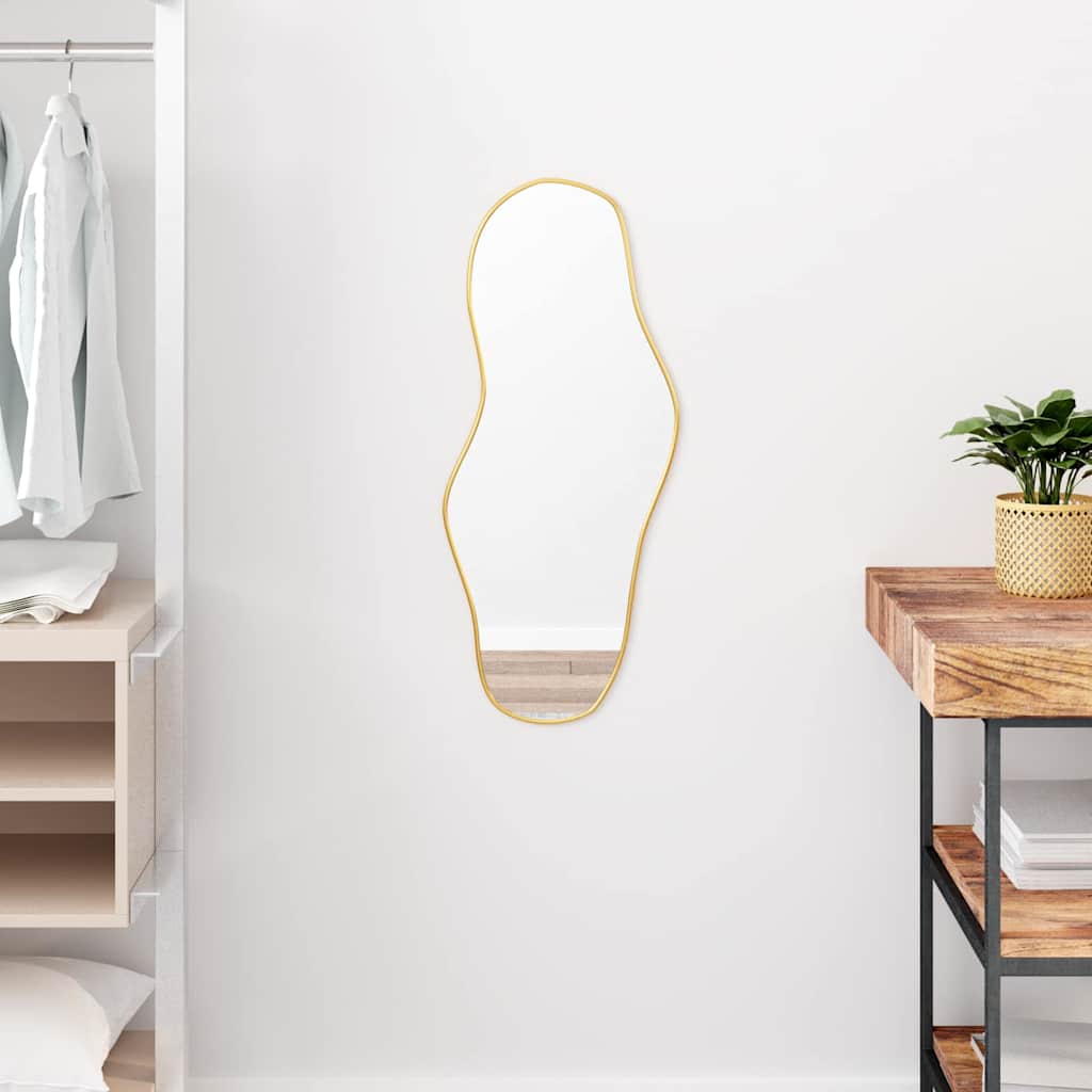 vidaXL Espejo de pared dorado 70x30 cm