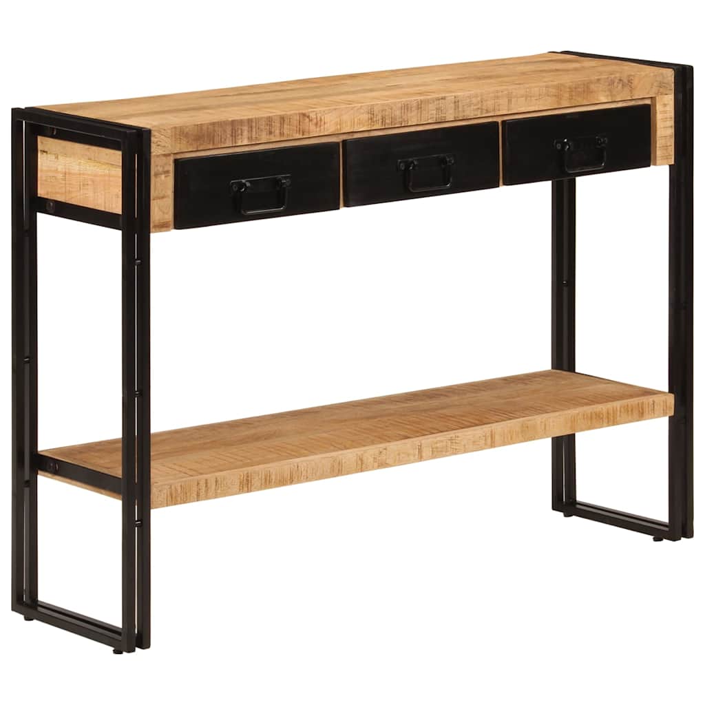 vidaXL Mesa consola madera maciza de mango 110x30x76 cm