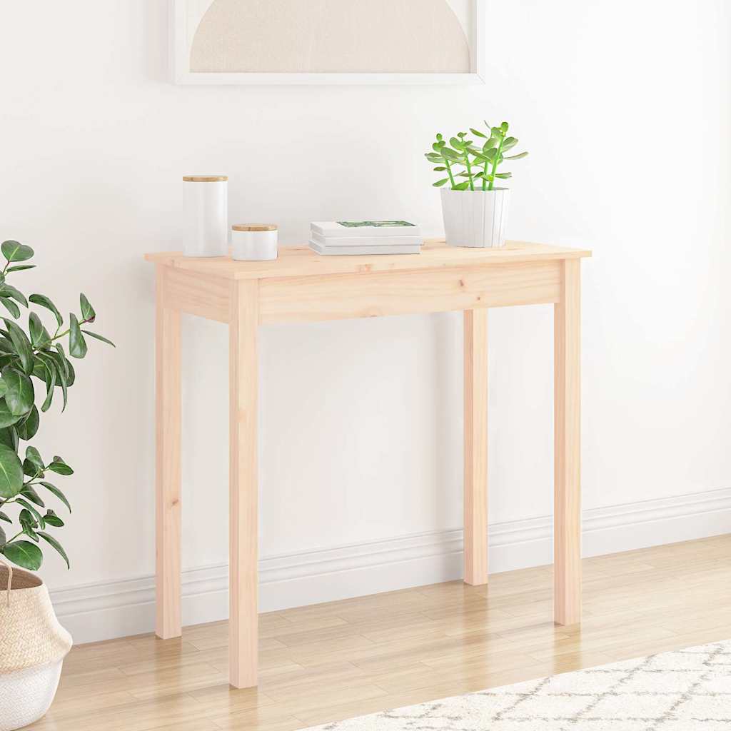 vidaXL Mesa consola madera maciza de pino 80x40x75 cm