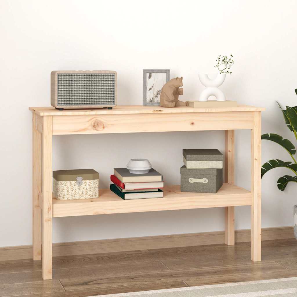 vidaXL Mesa consola madera maciza de pino 110x40x75 cm