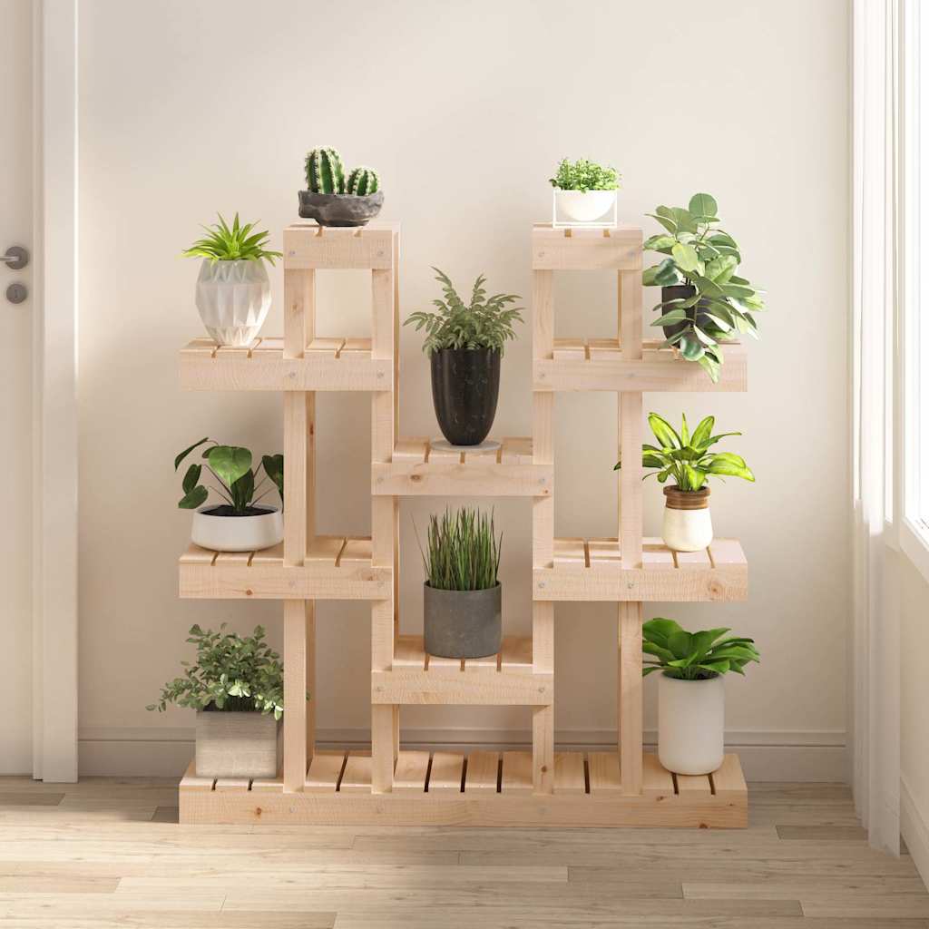 vidaXL Soporte para plantas madera maciza de pino 104,5x25x109,5 cm