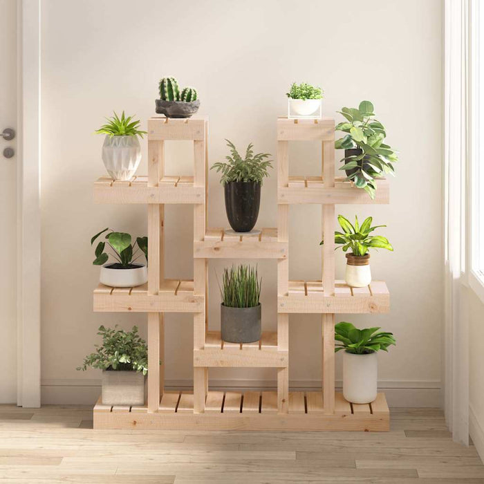 vidaXL Soporte para plantas madera maciza de pino 104,5x25x109,5 cm