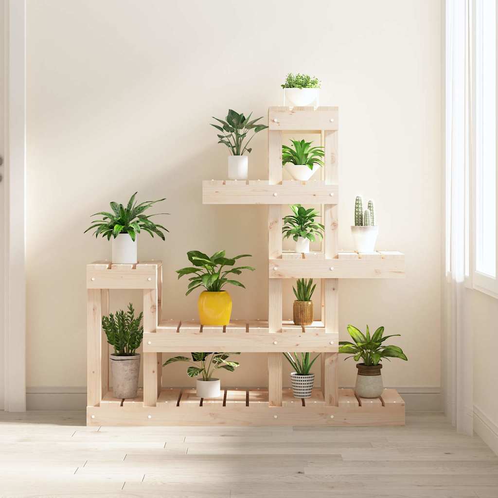 vidaXL Soporte para plantas madera maciza de pino 92x25x97 cm