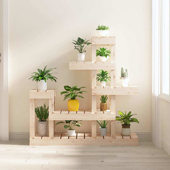 vidaXL Soporte para plantas madera maciza de pino 92x25x97 cm