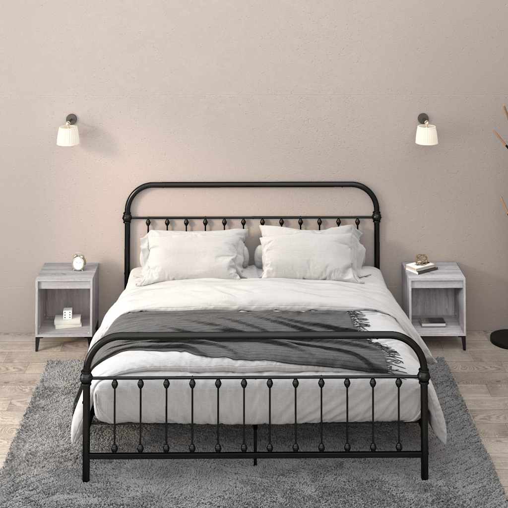 vidaXL Mesitas de noche 2 unidades gris Sonoma 40x35x50 cm