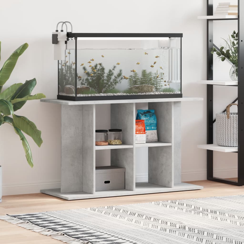 vidaXL Soporte para acuario de hormigón gris 100x40x60 cm de madera sintética