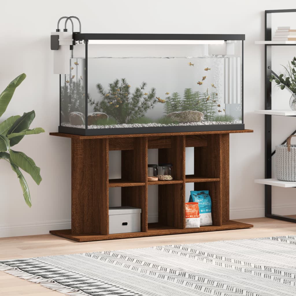 vidaXL Soporte de acuario madera ingeniería roble marrón 120x40x60 cm