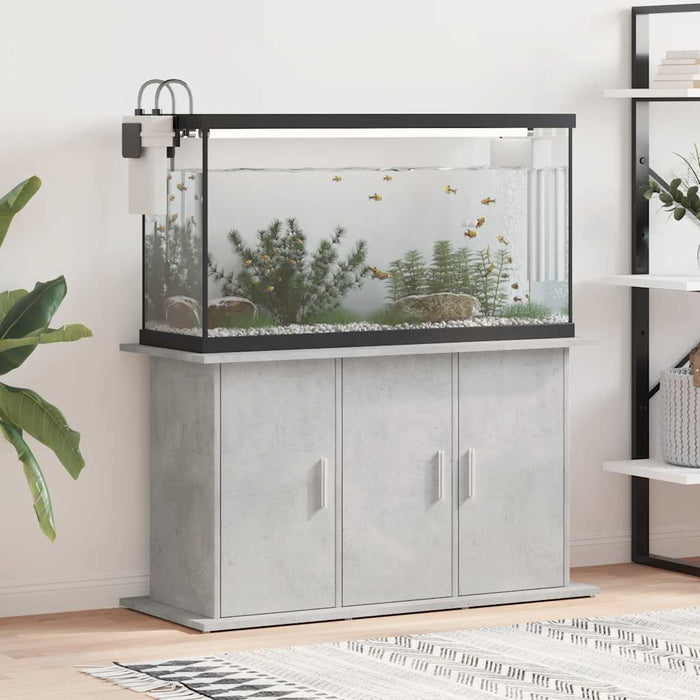 vidaXL Soporte para acuario de hormigón gris 101x41x58 cm de madera sintética