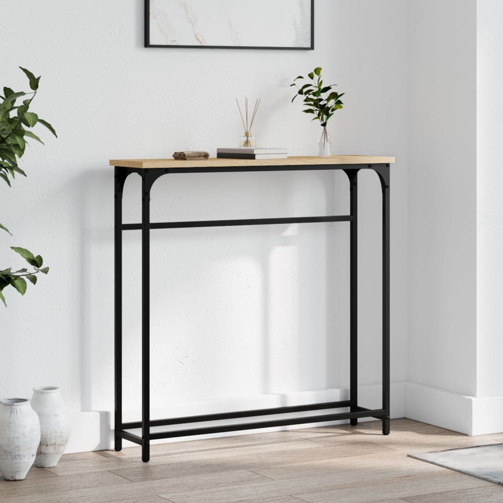 vidaXL Mesa consola roble Sonoma 75x19,5x75 cm madera de ingeniería